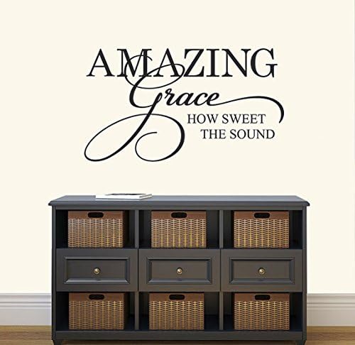 Amazing Grace Wall Art Vinyl Decal - How Sweet The Sound - Vinyl Wall Sticker Decal