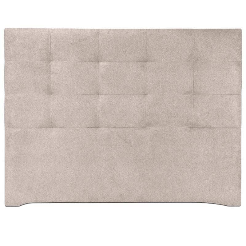 Ventadecolchones - Cabecero Tapizado Acolchado de Dormitorio Modelo Tablet Largo en Tela Antimanchas Crudo y Medida 180 x 125 cm para Camas de 160 ó 180 cm