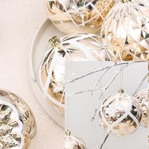 Boules de Noël de vacances blanches lot de 9 souvenirs fêtes