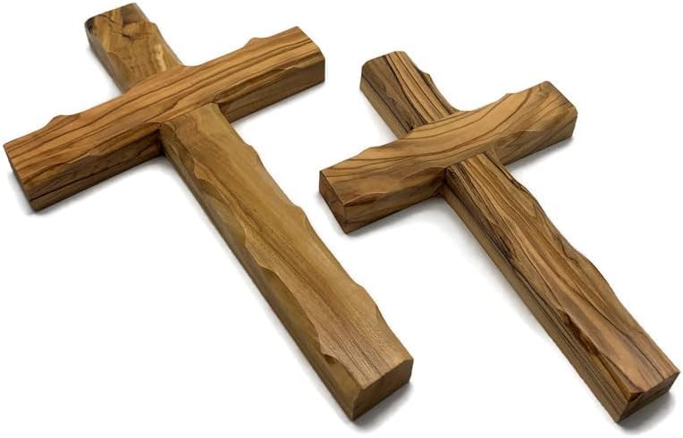 Miniatura 9 de iHoly Land Crafts Cruz de pared de madera de olivo de Belén, cruces de madera para colgar en la pared, cruz de confirmación, regalo de bautismo,