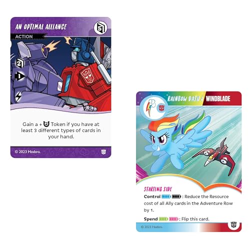 Expansión oficial de juego de construcción de mazos My Little Pony y Transformers de Renegade Game Studios: Collision Course, para 1-4 jugadores, +14 años, 45-90 minutos miniatura 3