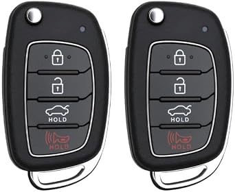 Replacement Keyless Entry Remote Flip Key Fob Compatible with 2014-2017 Sonata 4 Button Fcc TQ8-RKE-4F16 Part Number 95430-C1010 Pack of 2