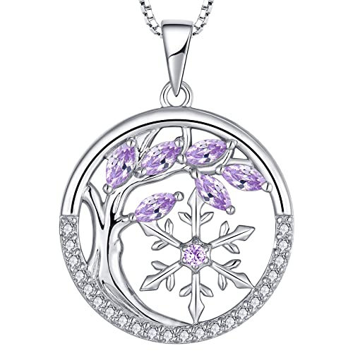 Yl Collar De Árbol De La Vida Y Copo De Nievede Plata De Ley 925 Con Colgante De Alejandrita Con Piedra Natal De Junio Para Mujer, Longitud De Cadena 45 3 Cm Yl Collar De Árbol De La Vida Y Copo De Nievede Plata De Ley 925 Con Colgante De Alejandrita Con Piedra Natal De Junio Para Mujer, Longitud De Cadena 45 3 Cm