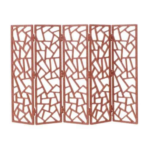 NUOBESTY 20, Paravent Rétro Miniature en Bois pour Maison de Poupée, Accessoire de Scène et Meuble, Panneau Décoratif D’intérieur Élégant