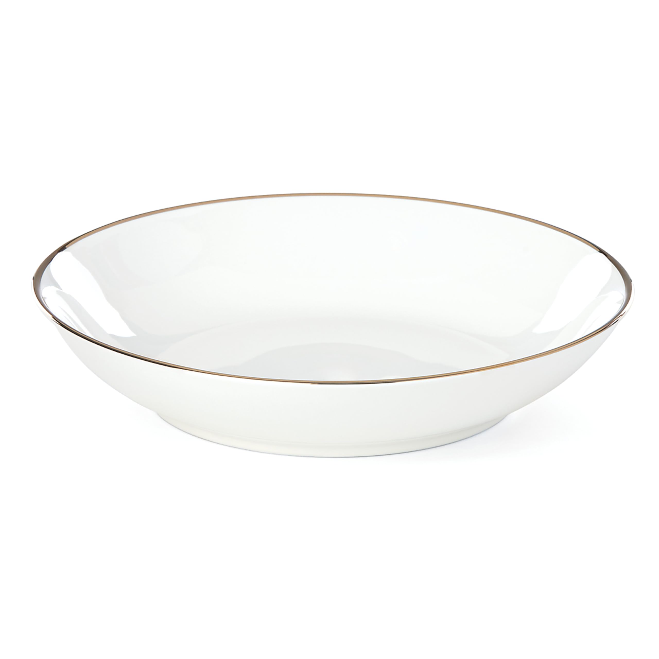 Bol à pâtes Lenox Trianna blanc en porcelaine fini les sauces qui débordent