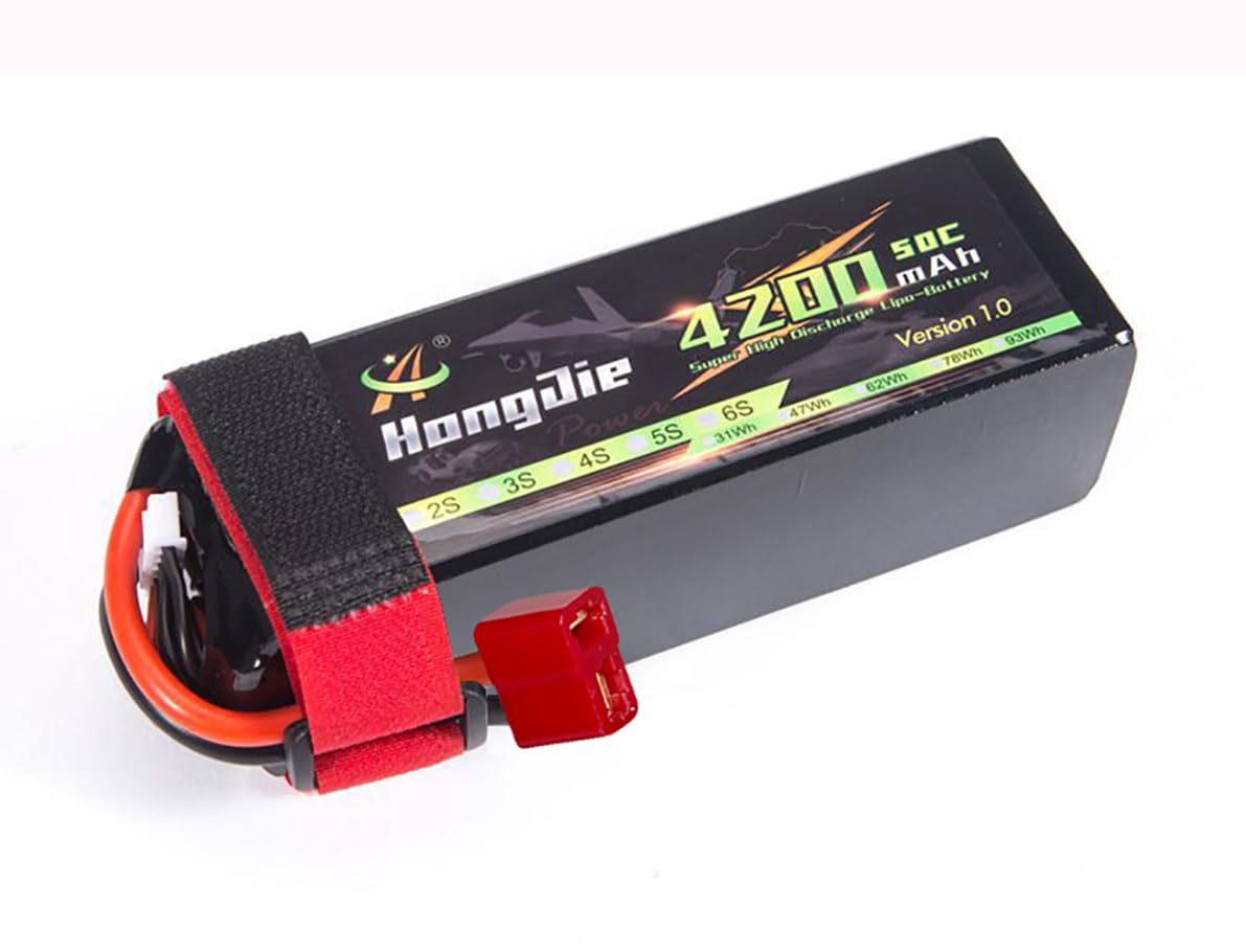 Wiederaufladbare 4S 14,8V 4200mAh Lipo Batterie 50C RC Spielzeug Batterien Akku mit Deans Anschluss T Stecker für Fernbedienung Carrera Flugzeug Quadcopter Auto Helikopter Boot 1/8 1/10