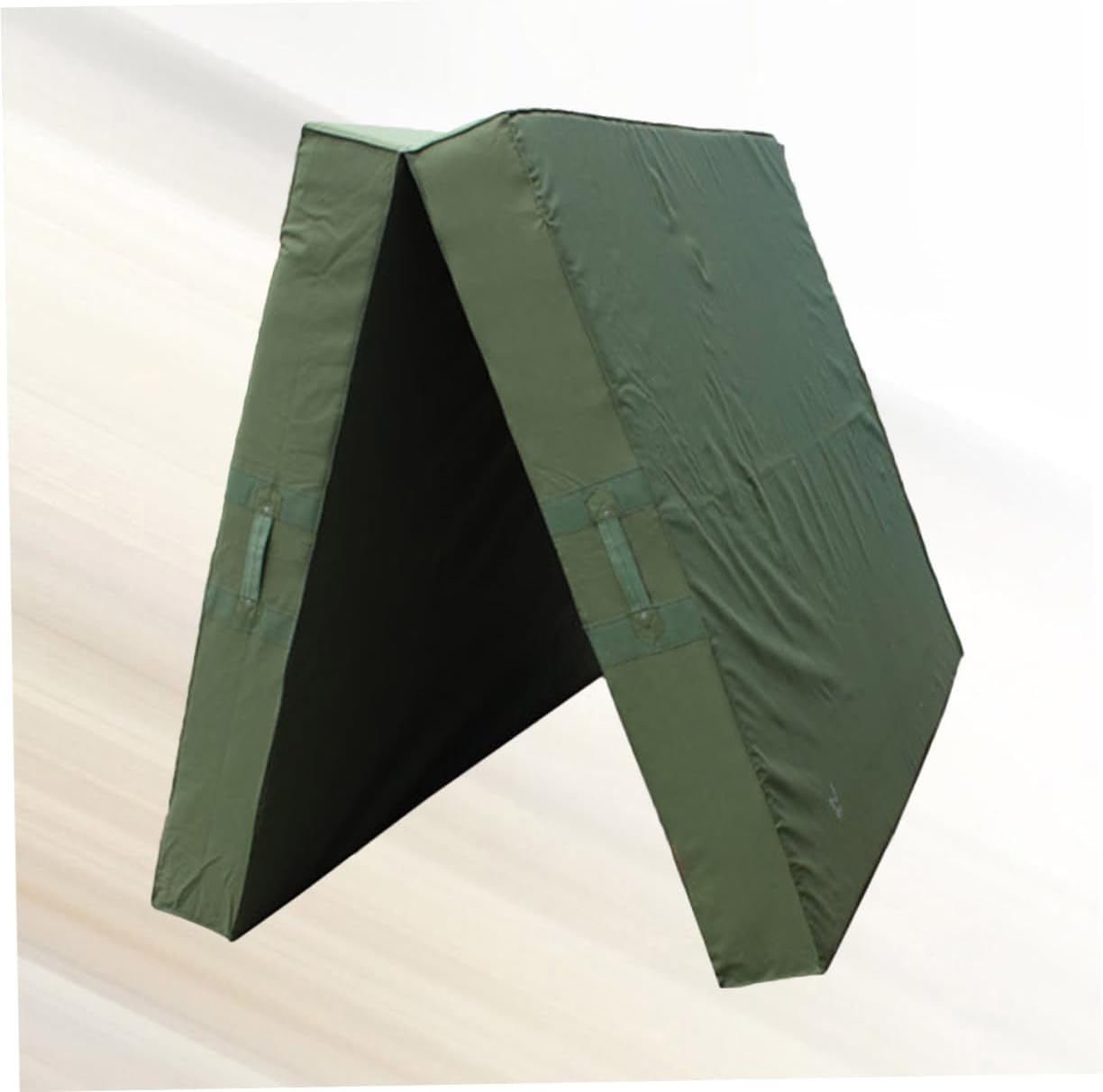 Foldable Thick Exercise Training Mat Elastic Floor Pad for Yoga Gymnastics Home Workout Space-saving Cushioned Mat Green Oxford Cloth