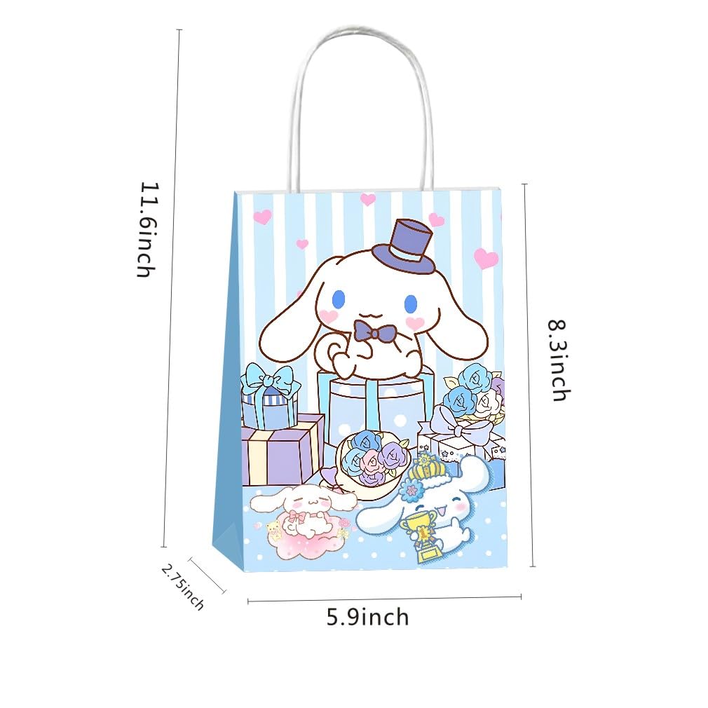 Cinnamoroll Sanrio Kawaii Gift Bags Party Supplies White Dog Anime Candy Bag Handle Loot Bags Children Birthday Party Decoration