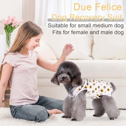 Image of Dog Surgery Suit Female Spay Recovery Suit for Dogs Surgical Recovery Suit for Female Dog Neuter Recovery Suit Male Dogs Onesie for Surgery Fits Small Medium Dog Bee /Small