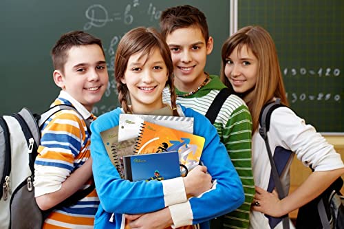 New Generation - Extreme Sport 2 Pocket Folders , Fashion School Folders With Two Pockets And 3 Hole Punched , Heavy Duty And Glossy Laminated Finish ,6 Assorted Designs Size 12" X 9.25" (6 Pack ) #TOP4