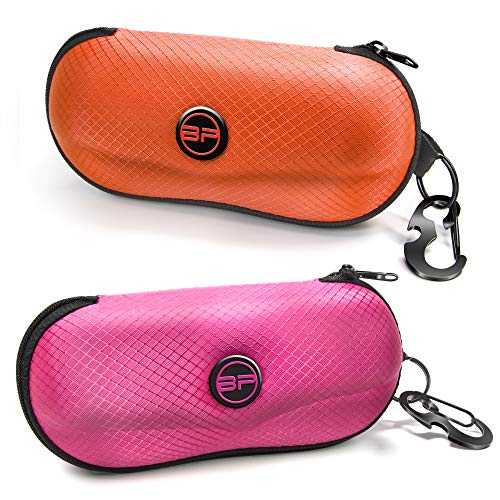 Image of BLUPOND Sunglasses Case Semi Hard EVA Shell with Metal Hanging Hook Belt Clip Sun Glasses Storage