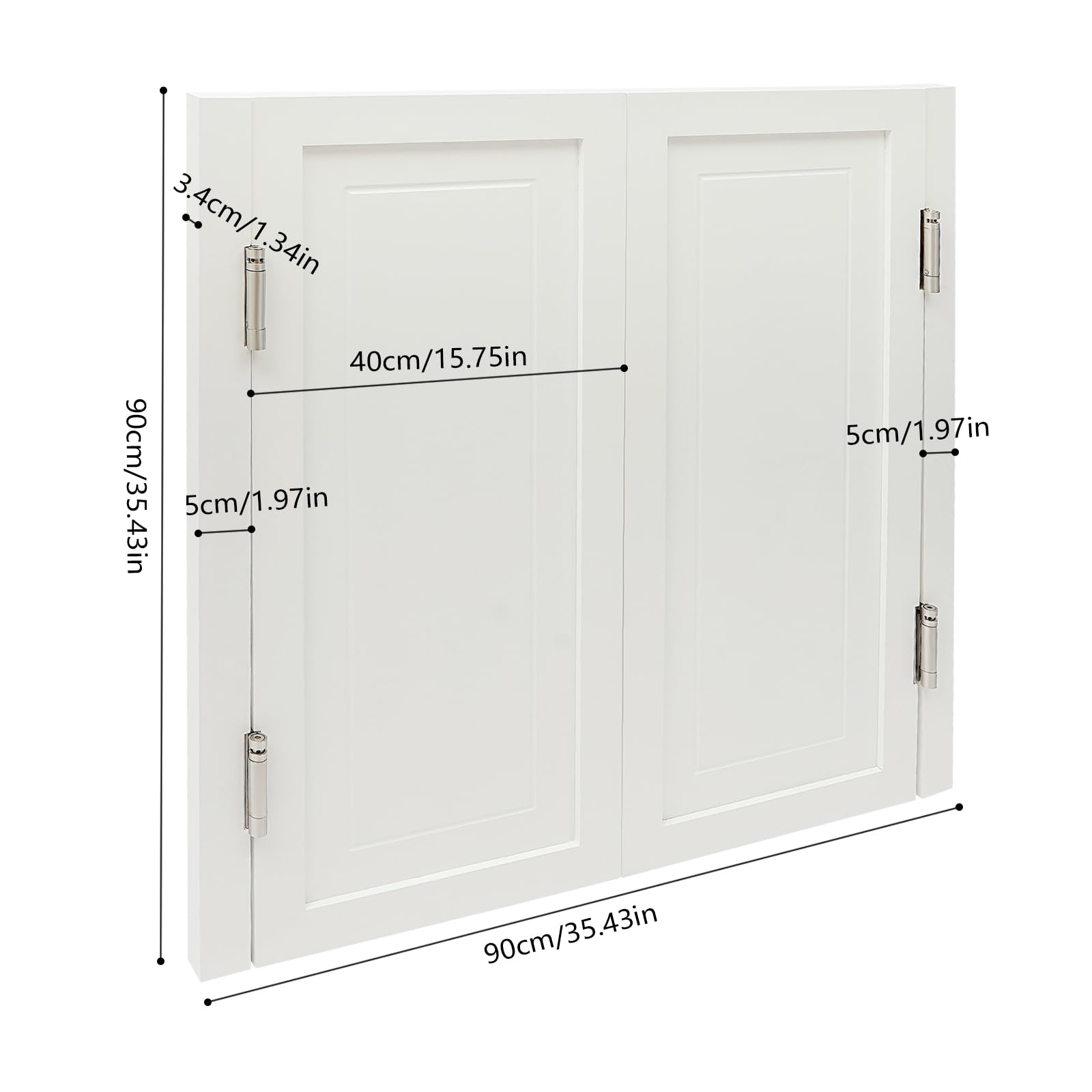 90 x 90 cm, porte a battente per bar, porte basculanti per saloon, in legno massiccio, divisorio, bar, cucina, porta a chiusura automatica