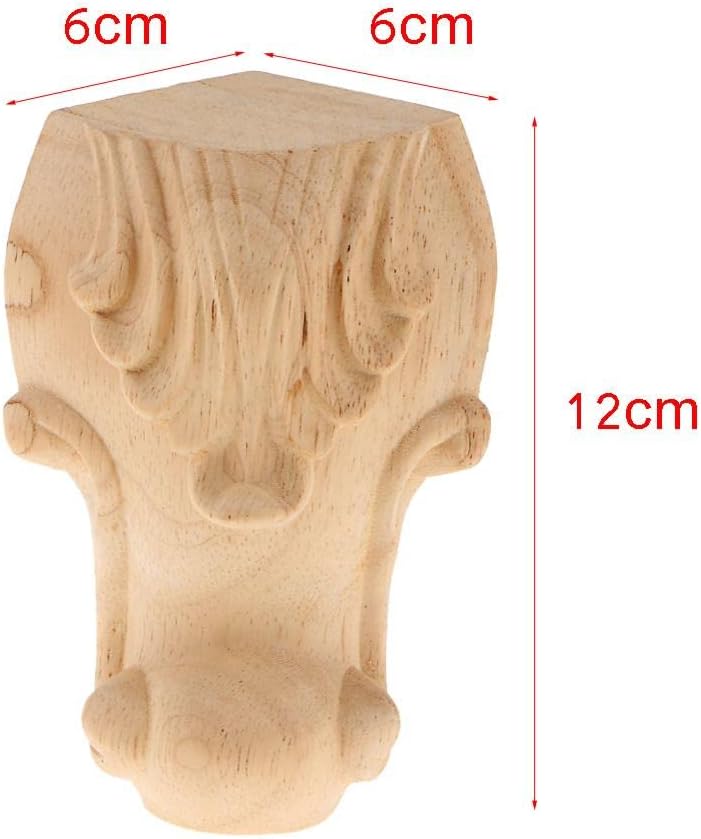 barenx Solid Wood Sofa Legs Plinth Settee Wardrobe Furniture Replacement Parts 12cm/5inch Height, Anti Slip