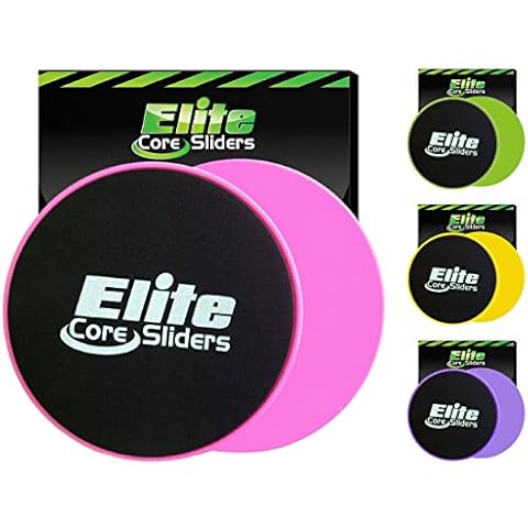 Elite Sportz Slider zum Trainieren, 2 doppelseitige Gleitscheiben zum Trainieren auf Teppich- und Hartholzböden, kompakte Core-Segelflugzeuge für das Heim-Fitnessstudio - Fitnessgeräte und Ganzkörper-Trainingszubehör Cover