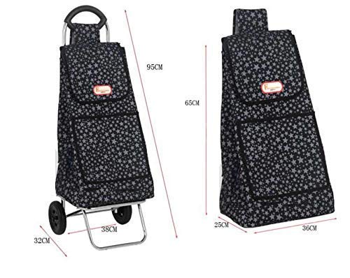 HYY-YY Leichter Einkaufskorb, zusammenklappbar, kleiner Anhänger, Outdoor-Reise, Push-Pull, Auto, große Kapazität… – Bild 4