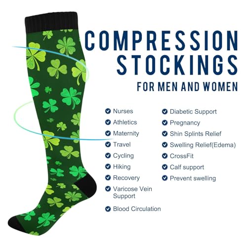 Image of Wusikd Cats Compression Socks for Women and Men Circulation Cute Long Socks for Athletic Running 1