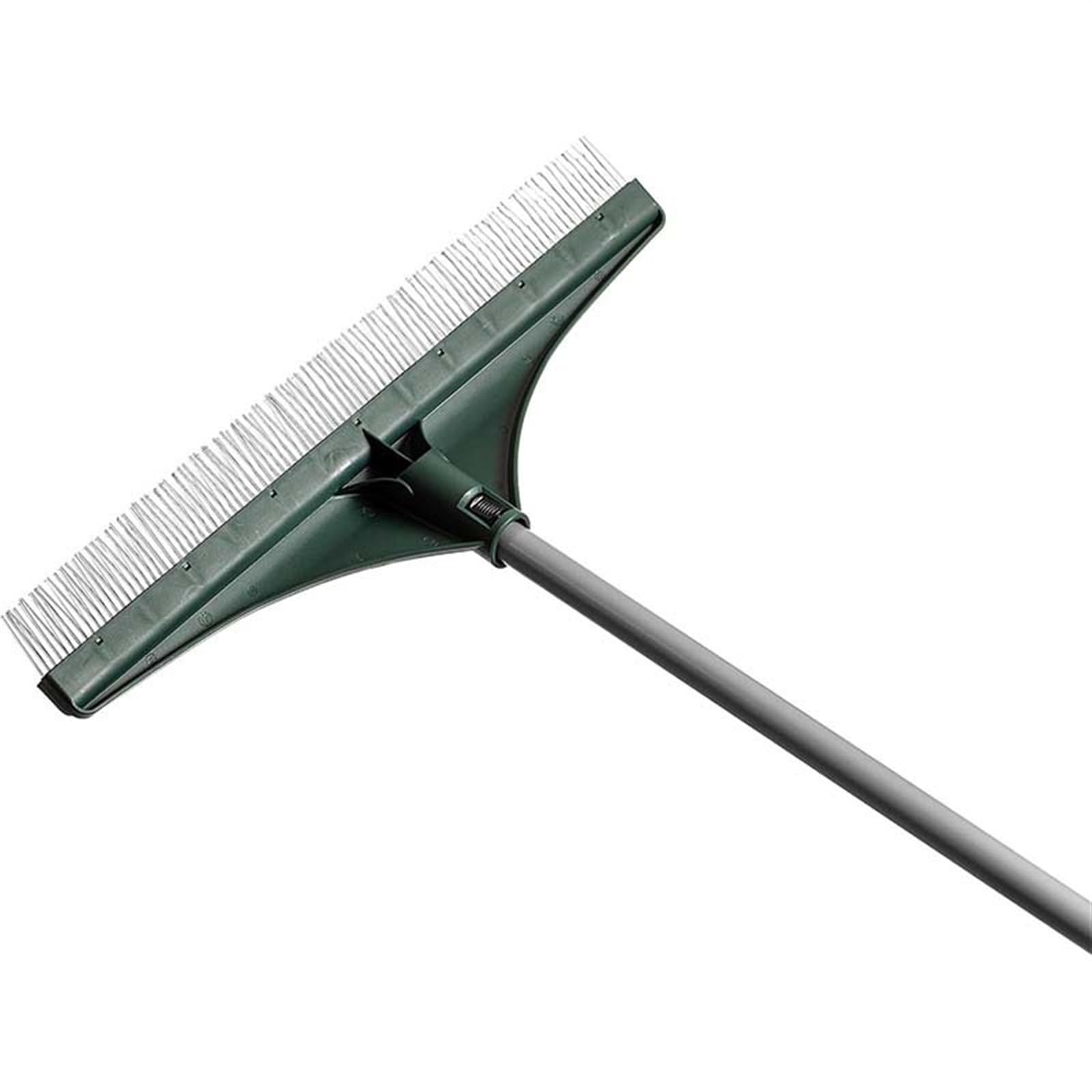 Rastrello da Giardino, rastrello livellatore per Prato, rimozione delle Erbacce e per Lavorare Il Terreno, Muschio per Raccogliere detriti Sciolti tra Le Piante