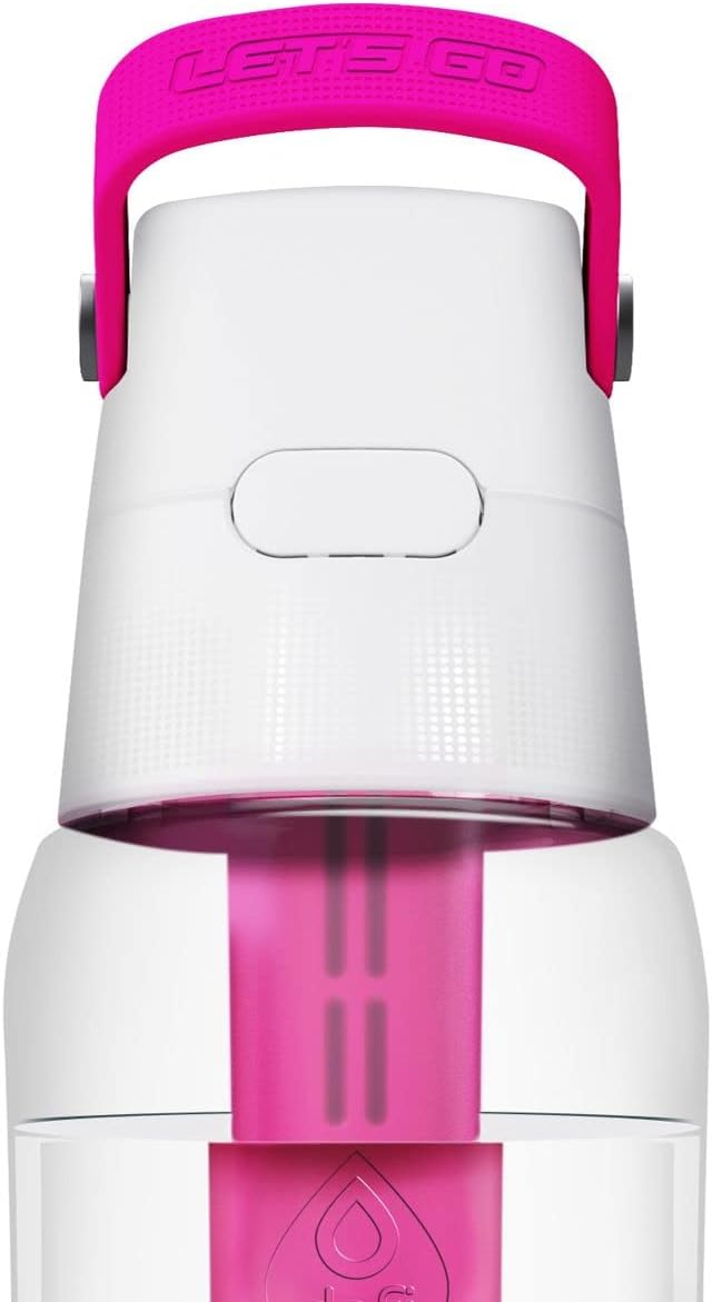 Dafi Filtered Water Bottle with Straw 24 oz - Sports Water Bottle Reusable with Carbon Filter for Travel, Gym, Daily Use - Leakproof, BPA-Free with Hypoallergenic Mouthpiece & Carrying Handle - Pink - Image 3