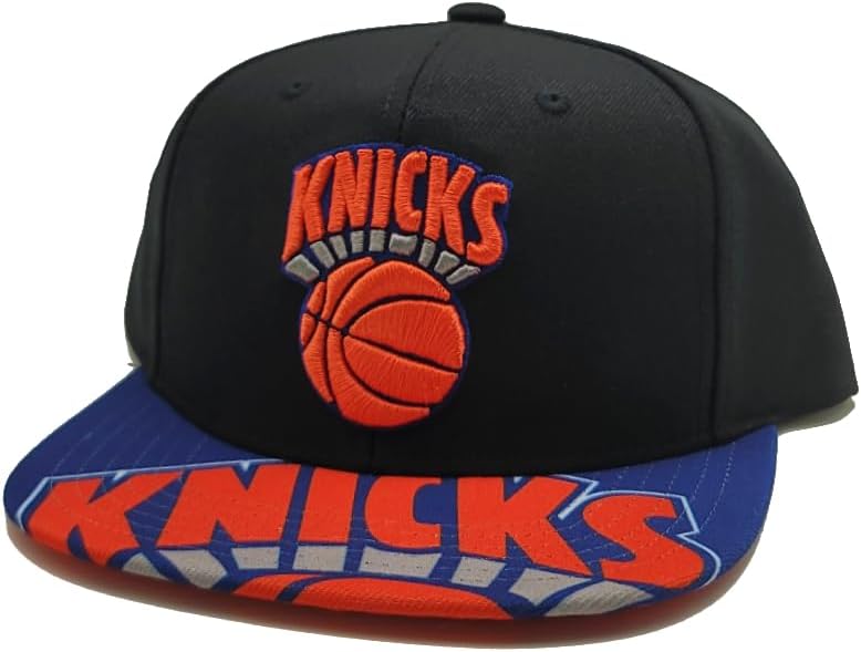 Mitchell & Ness New York Knicks New Swingman Pop Black Blue Era Snapback Hat Cap