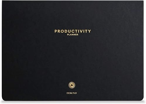 Intelligent Change A4 Undated Productivity Daily Deskpad 3 Months - Tear-Out To-Do List Sheets with Habit and Mood Tracker - Schedule Planner for Time-Management and Mindfulness - Black Notepad