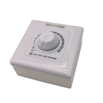0-10V LED Light Dimmer Switch Replacement Rotary Dimmer Switches Adjustable Brightness LED Dimmer for Incandescent Lamp Rotary Dimmer Switch for Led Lights Lamp Knob Decorative Wall Plate