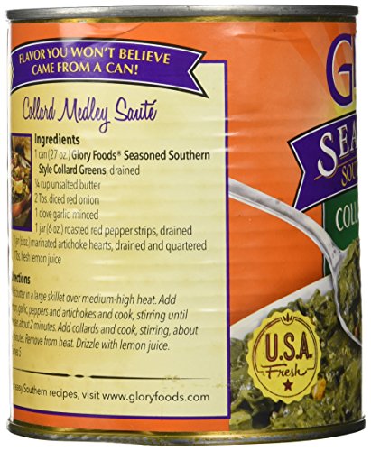 Glory Foods Seasoned Collard Greens, 27-Ounce (Pack of 6) - Thumbnail 4