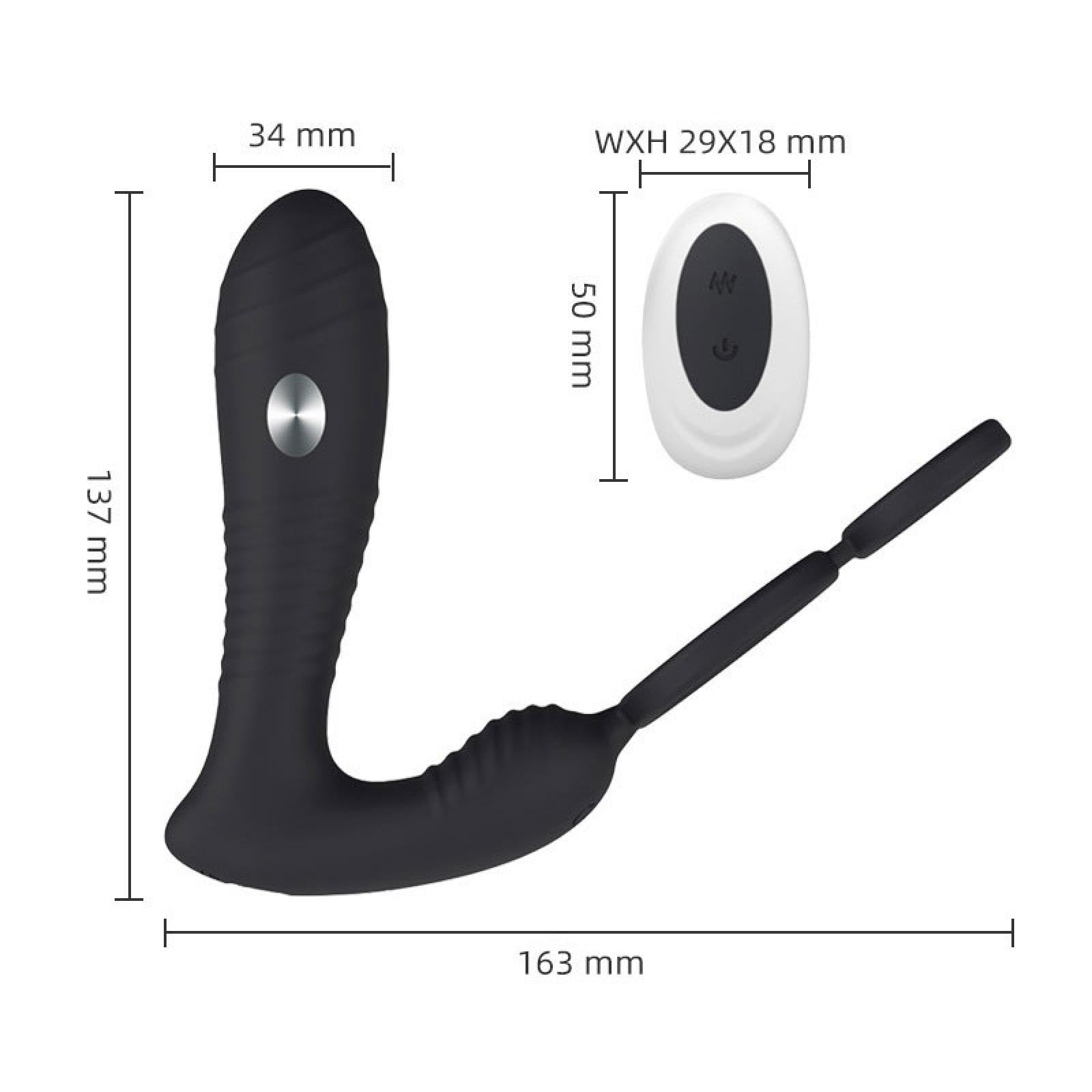 Anello di bloccaggio Anello del pene Vibratori a scossa Giocattoli anali per uomini Anelli per il pene potenti Donne Masturbatore Plug anale Giocattoli sessuali