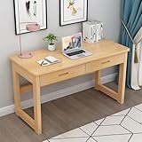 SDCGB Massivholz Schreibtisch mit Schublade, Holz Bürotisch für Heimbüro, Kleiner Computertisch für Erwachsene/Studenten zum Zeichnen, Lesen und Schreiben, 39 Inch