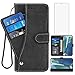 Asuwish Compatible with Samsung Galaxy Note 20 Glaxay Note20 5G Wallet Case and Tempered Glass Screen Protector Flip Card Holder Cell Accessories Phone Cover for Gaxaly Notes 20s Twenty Not S20 Black