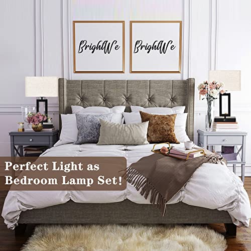 Lamps For Bedroom Set Of 2 Touch Control Table Lamps With Dual Usb Ports,Bedside Lamp3-Way Dimmable Lamps For Nightstand, Modern Desk Lamps For Living Room Office, Led Bulbs Included, Black&Cream #TOP4