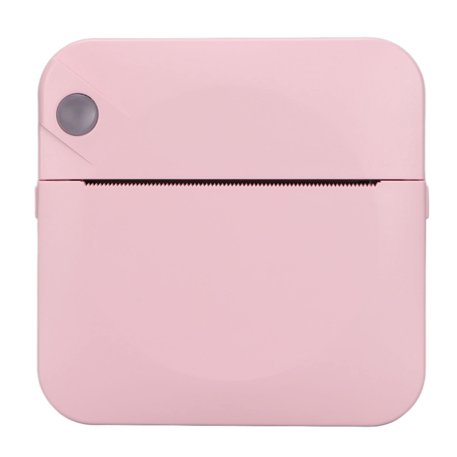Luqeeg Thermal Label Printer, Bluetooth Printing Label Machine, Shipping Label Printer for Mobile, Office, Notes Memo, Shipping Packages and Postage, 200 DPI Resolution, No Ink Printing (Pink)