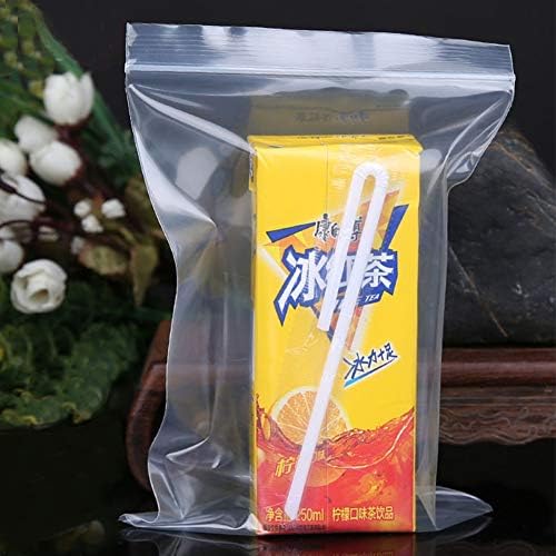 BHAHAI 200 PCS Resealable Plastic Bags, 8X12CM Sealed Storage Pouches Grip Seal Bag Small Clear Plastic Bags Reusable Press Seal Bags Clear Ziplock Bags for Food Storage Kitchen Office Jewellery
