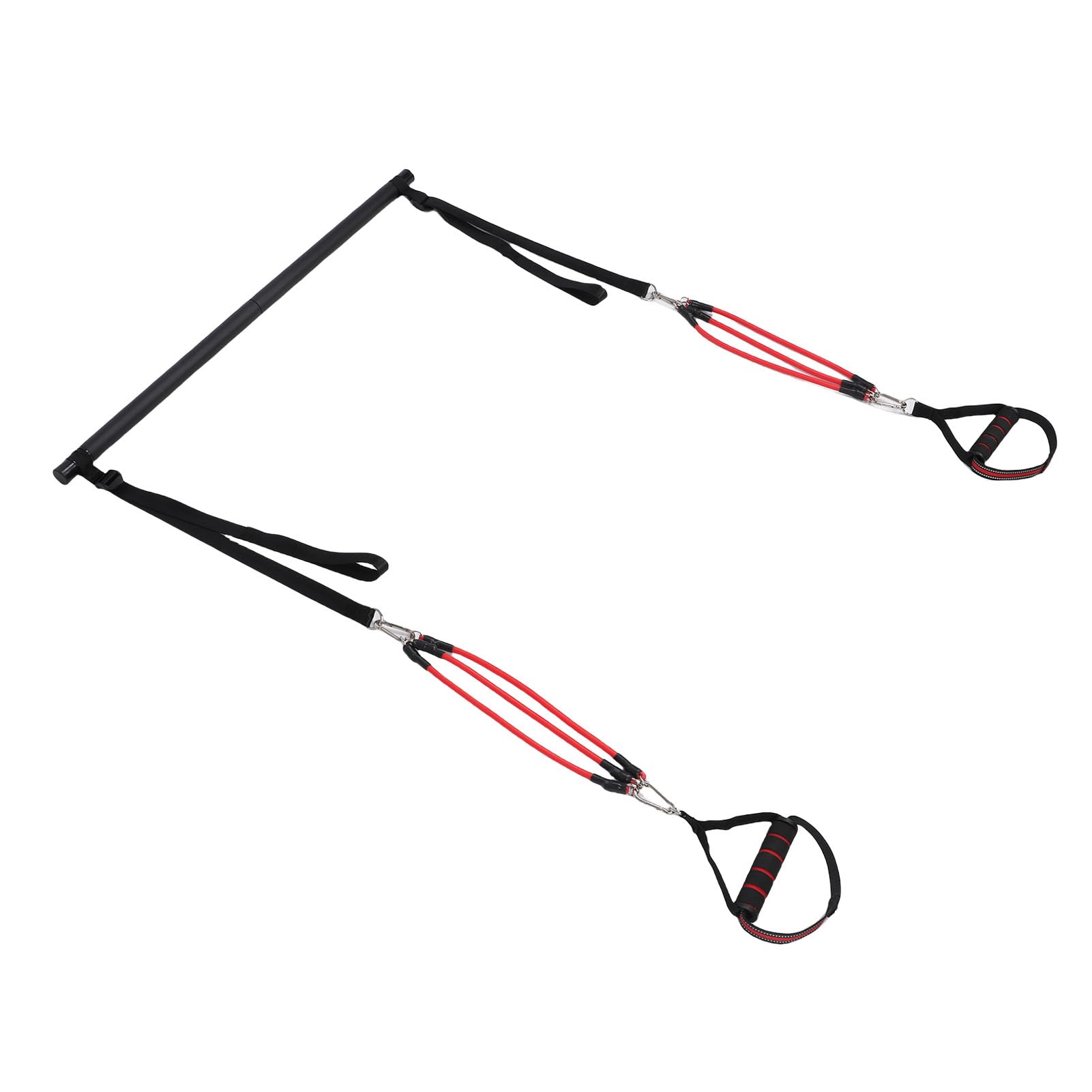 Dilwe - Kit de barra de pilates con 6 bandas de fitness ajustables, barra de tonificación multifuncional para gimnasio en casa, ejercicios de pilates, entrenamiento de fuerza, entrenamiento completo