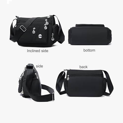 Miniatura 4 de Bolsos cruzados para mujer, bolso de hombro para mujer con múltiples bolsillos amplios, bolso cruzado de moda para damas