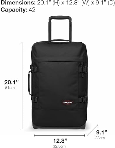 Eastpak TRANVERZ S Suitcase, 51 x 32.5 x 23 cm, 42 L - Black (Black) - 7