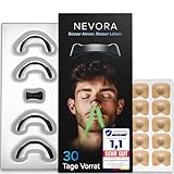 Nevora® Magnetische Nasenpflaster | 30 Tage Vorrat | Starker Kleber | Nasenspreizer gegen Schnarchen | Nasenpflaster Magnet | Nasen Strips Besser Atmen | Schnarchpflaster Nose Strips Magnet (Schwarz)