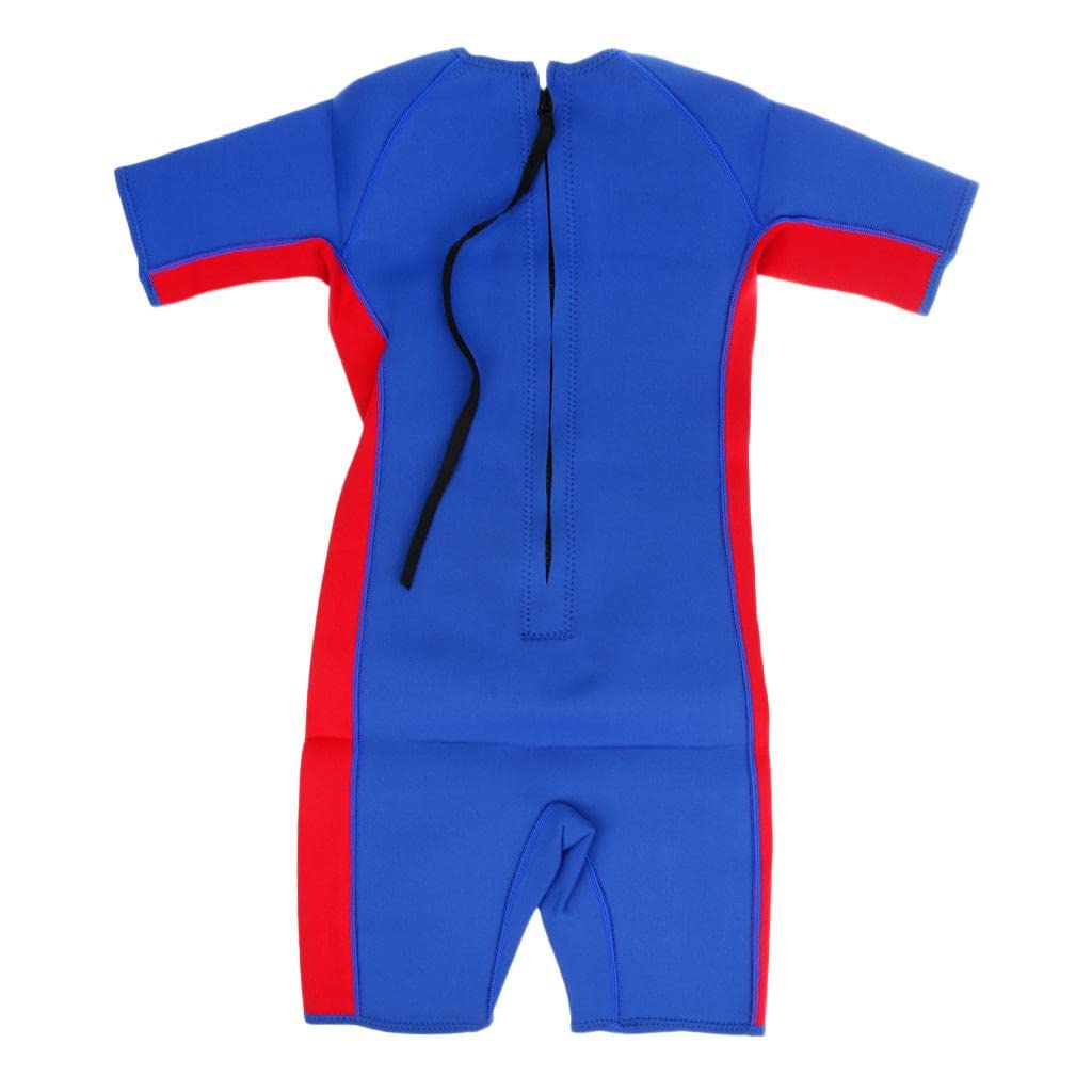 Wetsuit Enfant Combinaison Plongée Néoprène Protection Jumpsuit Sport Aquatique Fermeture Arrière Adapté à La Plongée Natation Surf Plage Taillexxs