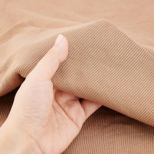 NBEADS Tessuto in Maglia a Costine, Tessuto di