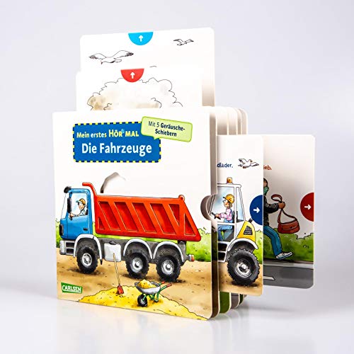 Mein erstes Hör mal (Soundbuch ab 1 Jahr): Die Fahrzeuge: Zum Hören, Schauen und Mitmachen ab 1 Jahr. Mit stabilen Geräusche-Schiebern für die Allerkleinsten