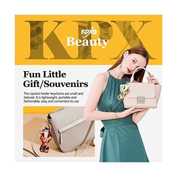 KPX 15Pcs Chapstick Holder Keychain, Lip Balm Holder Chapstick Keychain Holder Bulk for Lipstick Chapstick Tracker Safeguard (Style 2)