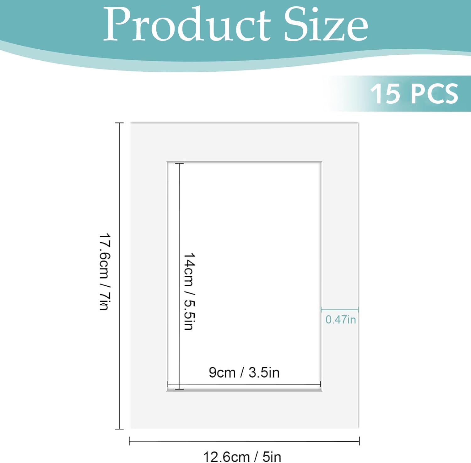 Luxiremi 15 białych ramka na zdjęcia 15 x 10 cm, passe-partout do obrazów, plakatów i obrazów
