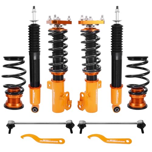 maXpeedingrods Coilovers for Honda Civic 2012-2015 FG3 FB2 (Excluding Si Model), Height Adjustable Coilovers Suspension Kit, Preset Damping Shock Absorber Struts, Lowering Kit Gold
