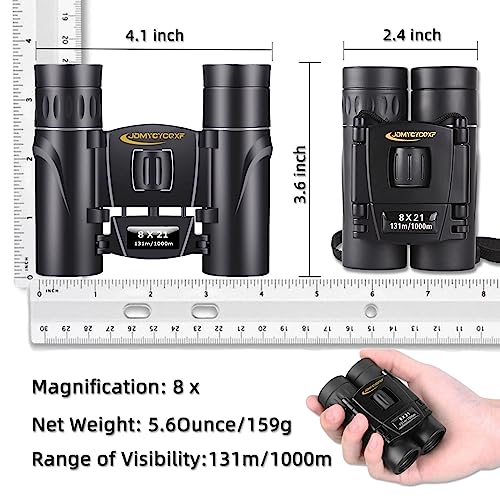 Binoculares compactos plegables 8x21 para adultos y niños miniatura 3