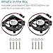 GDSTIME 5Volt 50x10mm 50mm 2 Inch Dupont Connector 2Pin Small Brushless DC Cooling Fan 2Pack