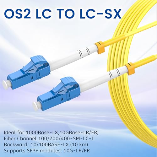 Câble fibre optique LC LC 2m OS2 monomode 9/125 pour switch et routeur