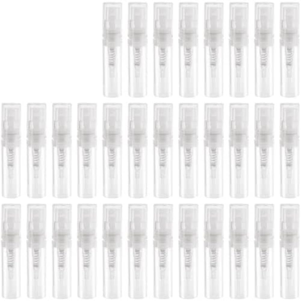 Akfldms 80Pc 3ML Transparent Plastic Bottle Small Cosmetic Packing Atomizer Perfume Bottles Atomizing Liquid Contain Easy to Use