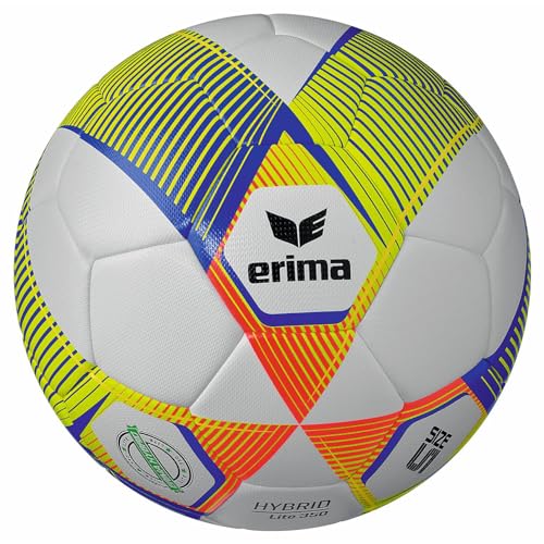 Erima Unisex – Erwachsene HYBRID LITE 350 Fußball (7192405), New royal/Fiery-Coral, 5