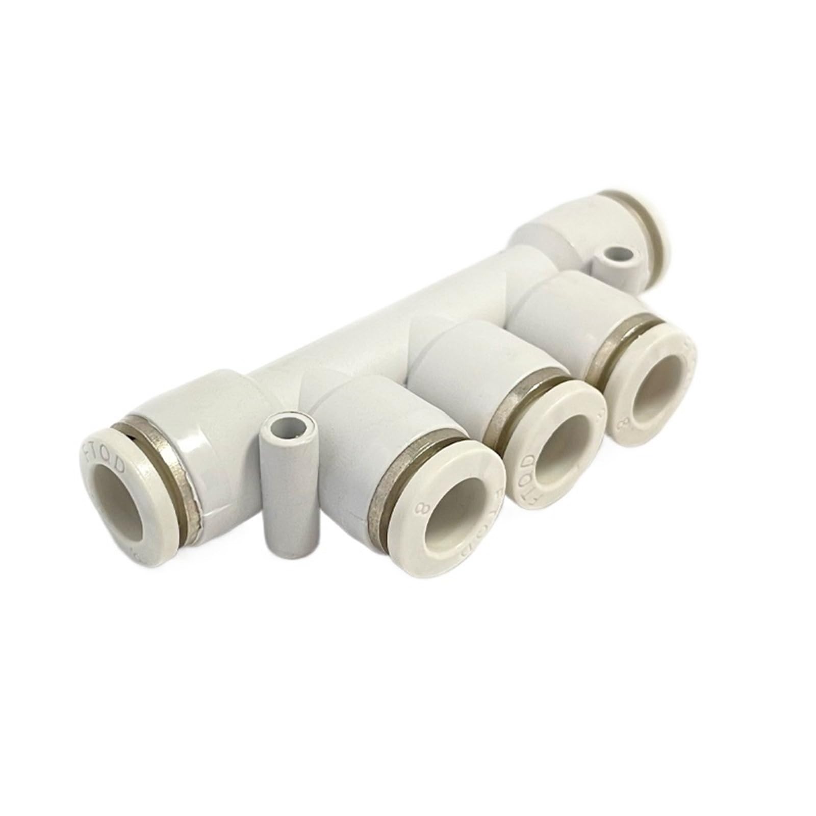 Conector rápido neumático blanco de 30 piezas, accesorios de tubo de plástico reutilizables de 5 vías