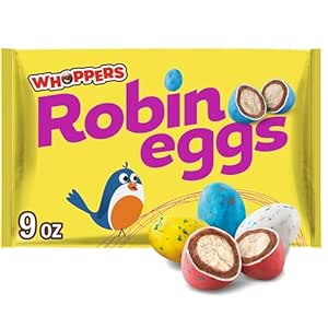 WHOPPERS Robin Eggs Malted Milk Balls, Easter Candy Bag, 9 oz