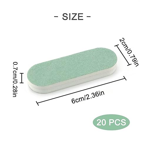 Miniatura 2 de 20 barras de pulido rectangulares de plástico plateado de 2.4 x 0.78 pulgadas de doble cara para joyería